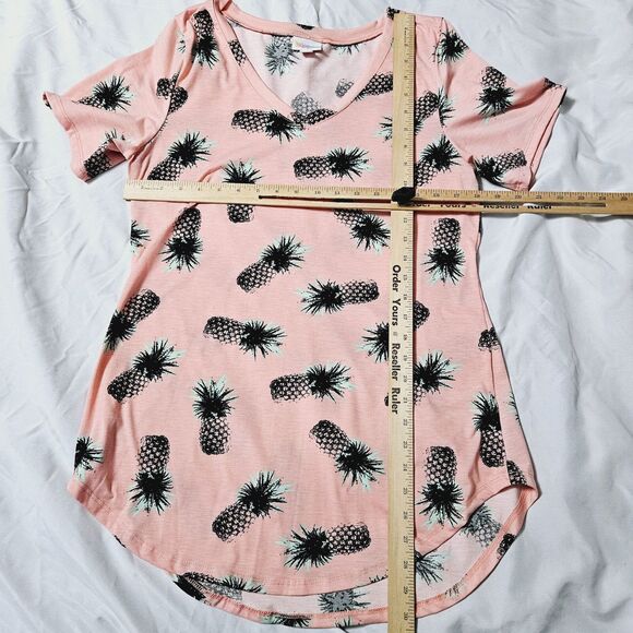 LuLaRoe Womens Top Multi-Color Size Small Polyester Blend Short Sleeve Pullover - Picture 3 of 12